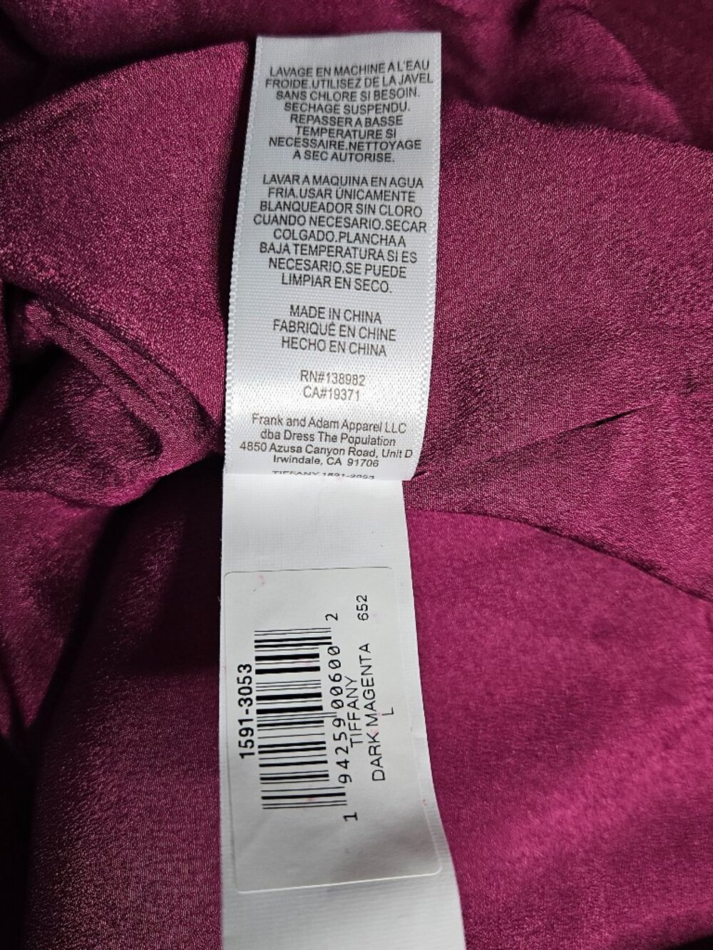 Dress the Population Tiffany One Shoulder Bow Midi Sheath Dress, Large, NWT - Picture 11 of 14